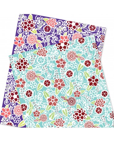 Wrapping Paper - WP4964-HAL025 - Flowers Pattern